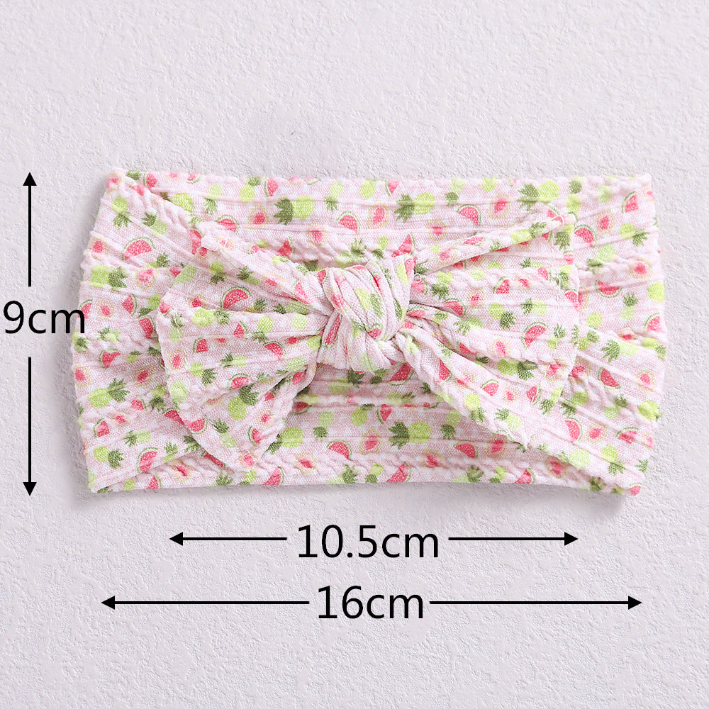 Wholesale Wide Edge Jacquard Bow Nylon Children's Headbands